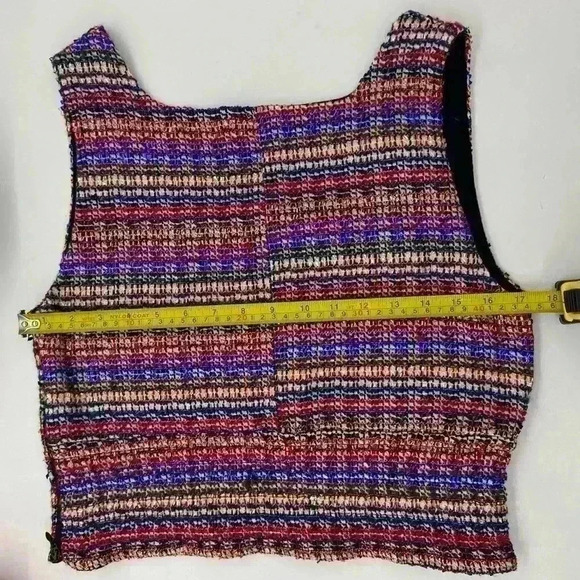 Zara Women’s Multicolor Dressy Crop Top Size L - Picture 5 of 7